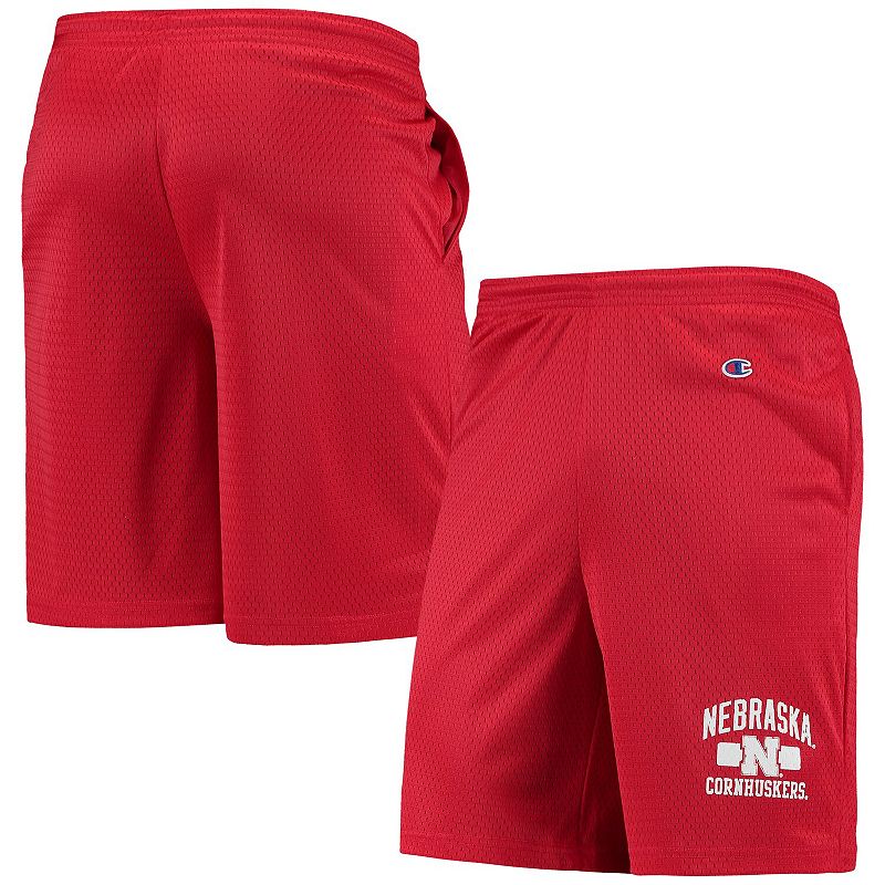 Mens Champion Scarlet Nebraska Huskers Classic Shorts, Size: Small, NEB Re