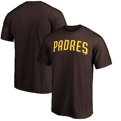 Men's Fanatics Branded Brown San Diego Padres Official Wordmark T-Shirt