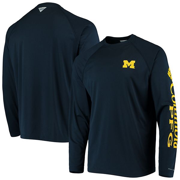 Men's Columbia Navy Michigan Wolverines Terminal Tackle OmniShade