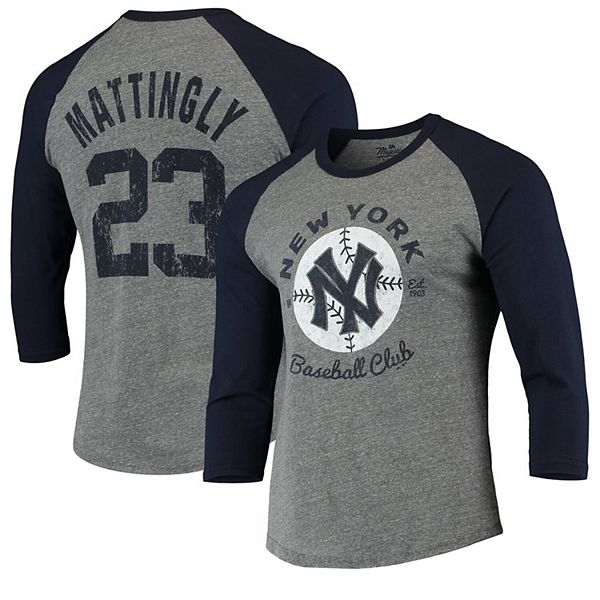 Men's Majestic Don Mattingly Navy New York Yankees Big & Tall Cooperstown Name Number T-Shirt