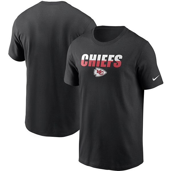 Men's Nike Black Kansas City Chiefs Split T-Shirt