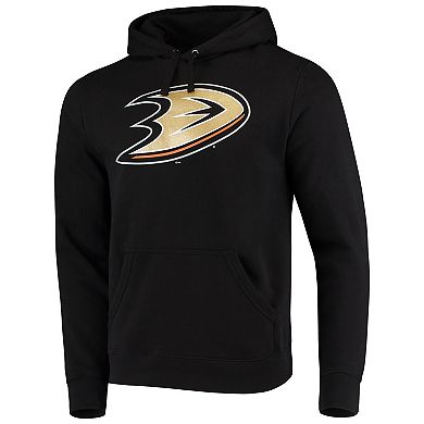 Men's Fanatics Branded Black Anaheim Ducks Primary Team Logo Fleece Pullover Hoodie