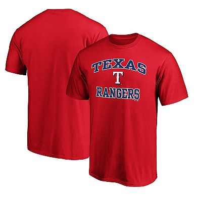 Men's Fanatics Branded Red Texas Rangers Heart & Soul T-Shirt