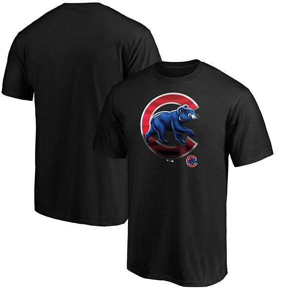 Men's Fanatics Branded Black Chicago Cubs Big & Tall Midnight Mascot Team  Logo T-Shirt