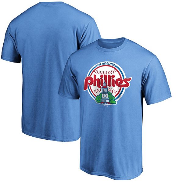 Men's Fanatics Branded Light Blue Philadelphia Phillies Cooperstown  Collection Forbes Team T-Shirt