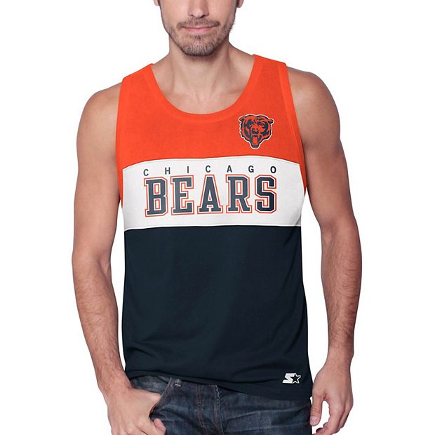 Men's Starter Navy Chicago Bears Highlight Reel Tank Top