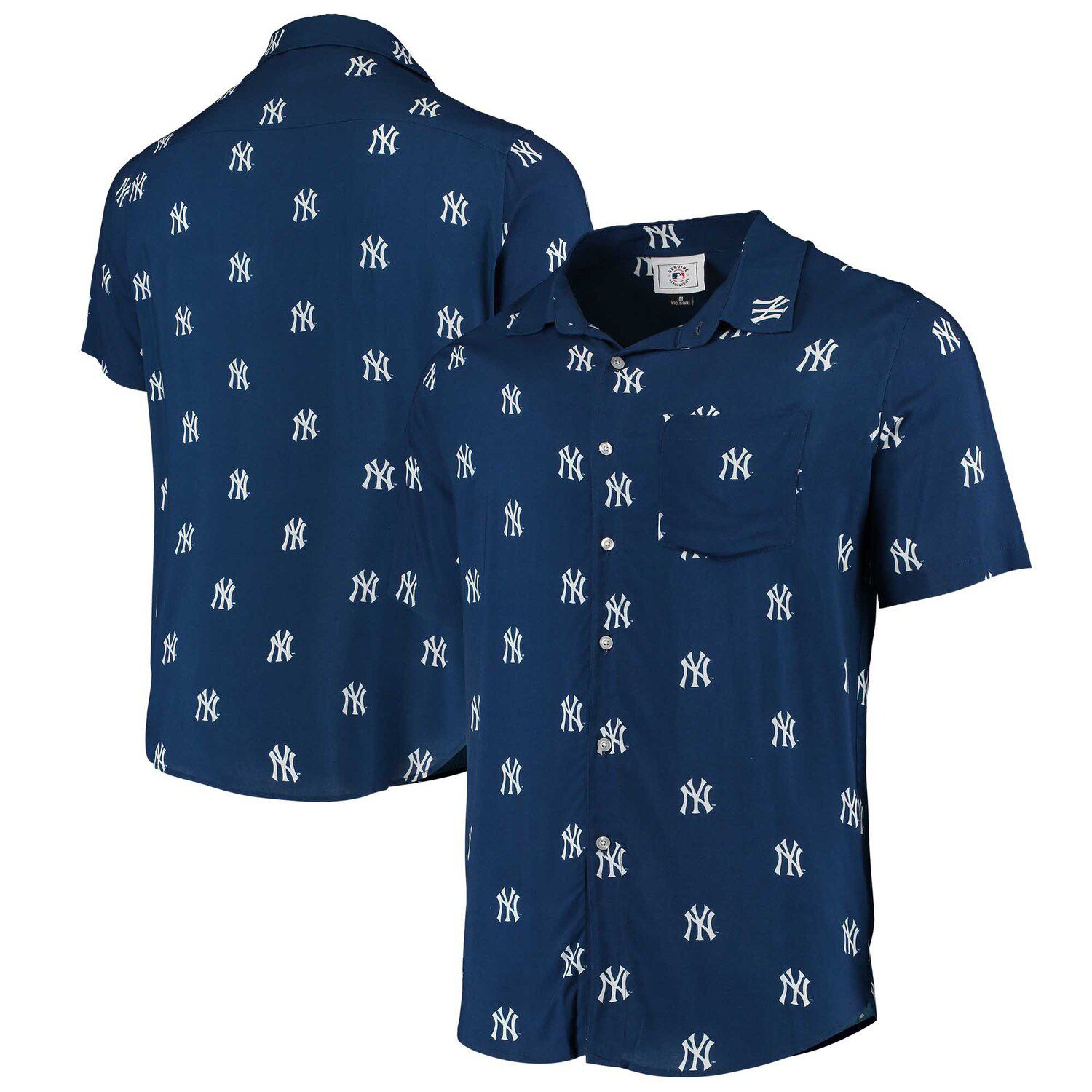 yankees button up shirt