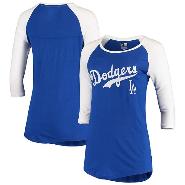 Los Angeles Dodgers New Era Women's Cooperstown Pinstripe Raglan T