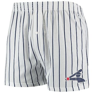 Men's Concepts Sport White/Navy Chicago White Sox Vigor Pinstripe Boxer Shorts