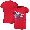 Girls Youth Red Chicago Cubs Fly the Flag T-Shirt