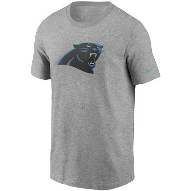 Men's Nike Heathered Gray Carolina Panthers Primary Logo T-Shirt