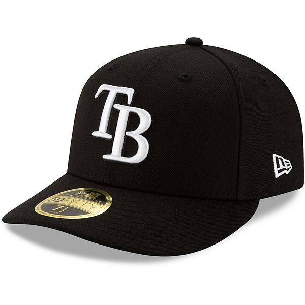 Men's New Era Black Tampa Bay Rays Team Low Profile 59FIFTY Fitted Hat