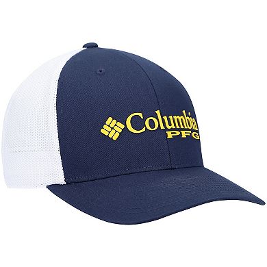 Men's Columbia Navy West Virginia Mountaineers PFG Snapback Adjustable Hat