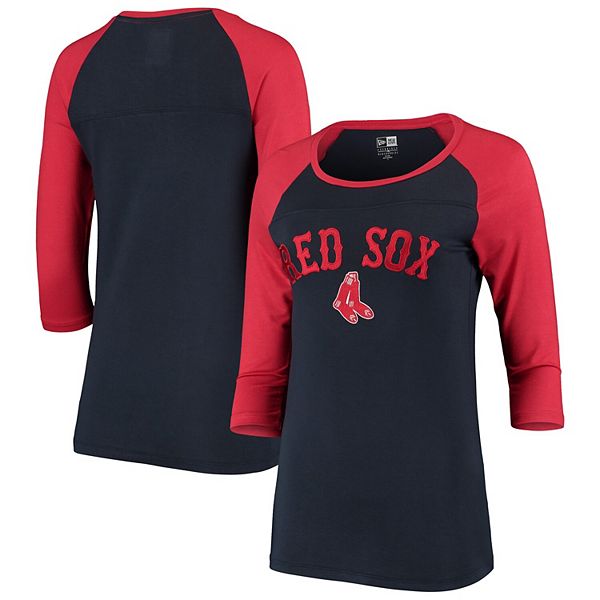 Women's New Era Navy Boston Red Sox Cooperstown Collection 3/4-Sleeve T ...