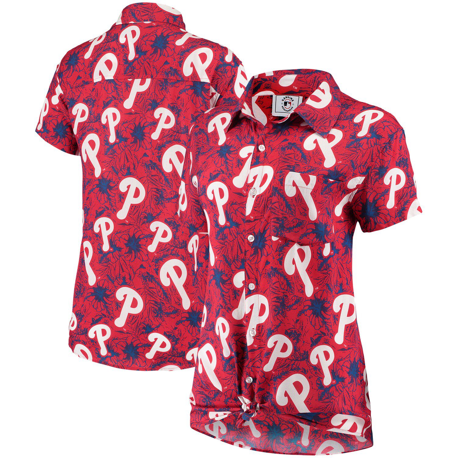 phillies button up jersey