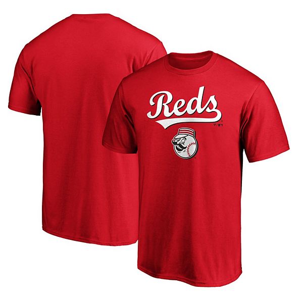 Men's Cincinnati Reds Fanatics Branded Black Big & Tall Team Lockup Logo  T-Shirt