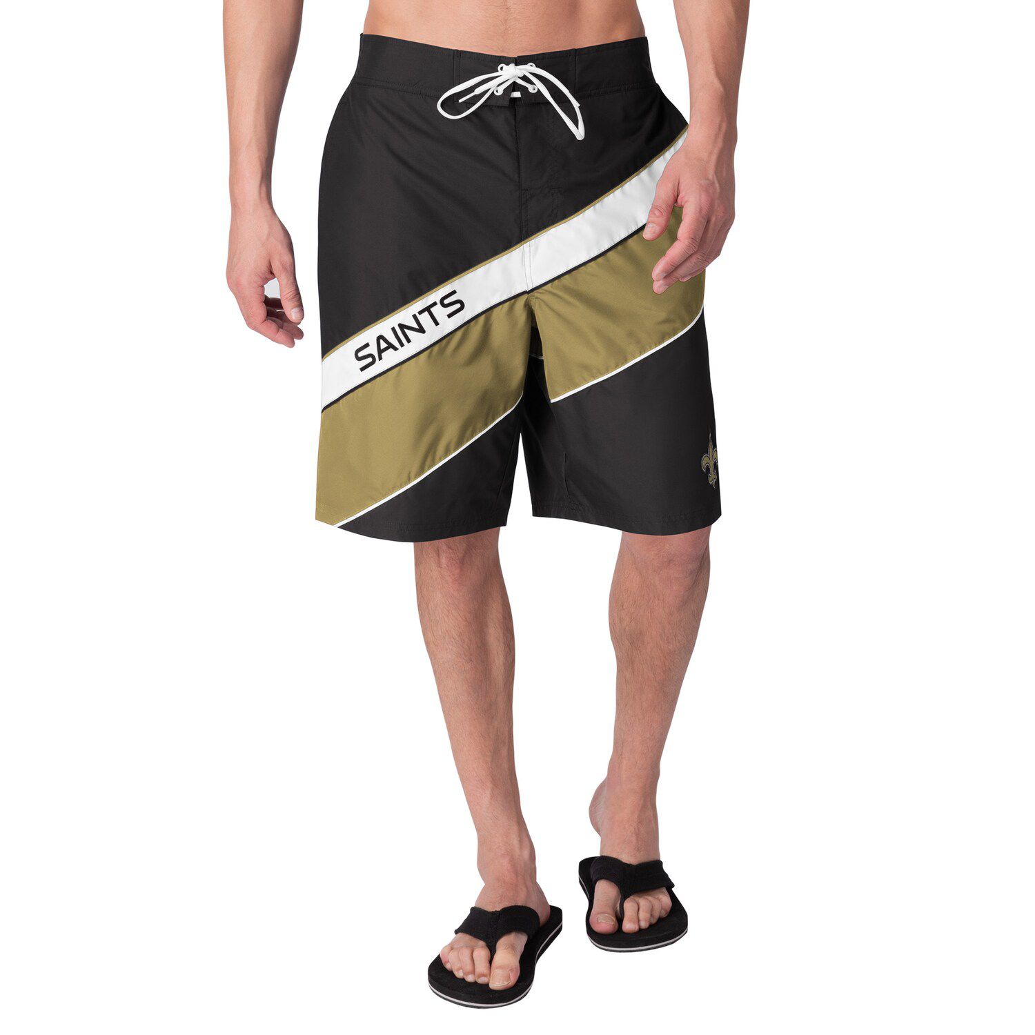 gold swimming trunks