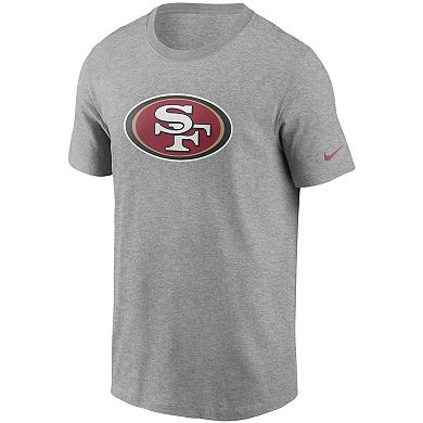 Men's Nike Heathered Gray San Francisco 49ers Primary Logo T-Shirt