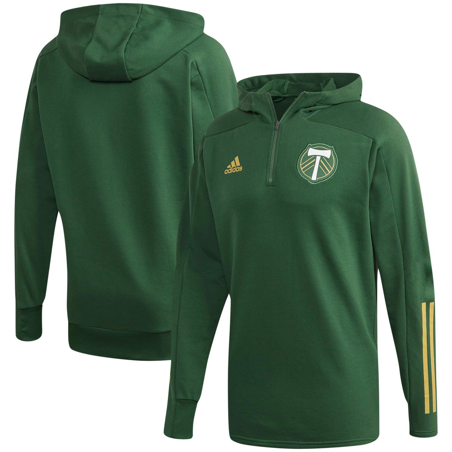 adidas green zip hoodie