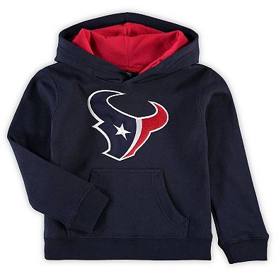 Preschool Navy Houston Texans Fan Gear Primary Logo Pullover Hoodie