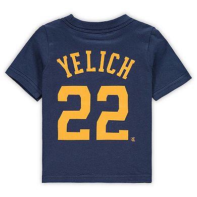 Infant Nike Christian Yelich Navy Milwaukee Brewers Player Name & Number T-Shirt