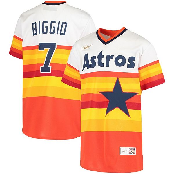 Nike Men's Houston Astros Craig Biggio White Home Cooperstown Collection Player Jersey