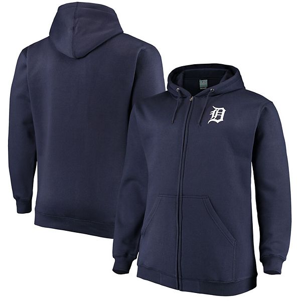  MLB Detroit Tigers Men's Full Zip Hoodie, Navy