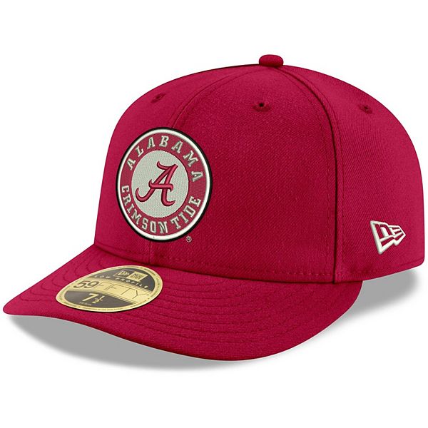 Men's New Era Crimson Alabama Crimson Tide Primary Logo Basic Low ...