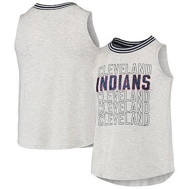 Girls Youth Justice Natural Cleveland Indians Repeat Baseball Tank Top