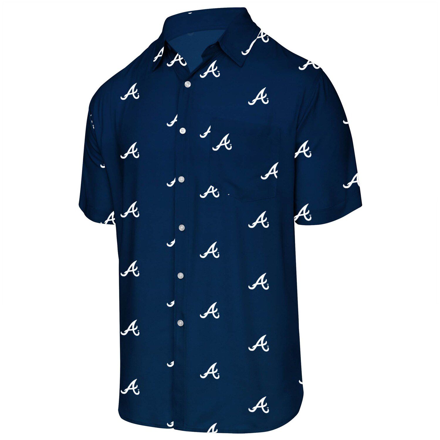 braves button up shirt