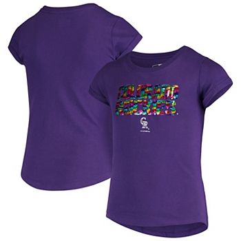 Girls Youth New Era Pink Milwaukee Bucks Sequin Logo Baby Jersey T-Shirt