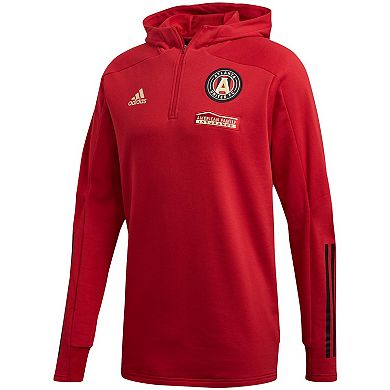 Men's adidas Red Atlanta United FC 2020 Travel Quarter-Zip Hoodie Jacket