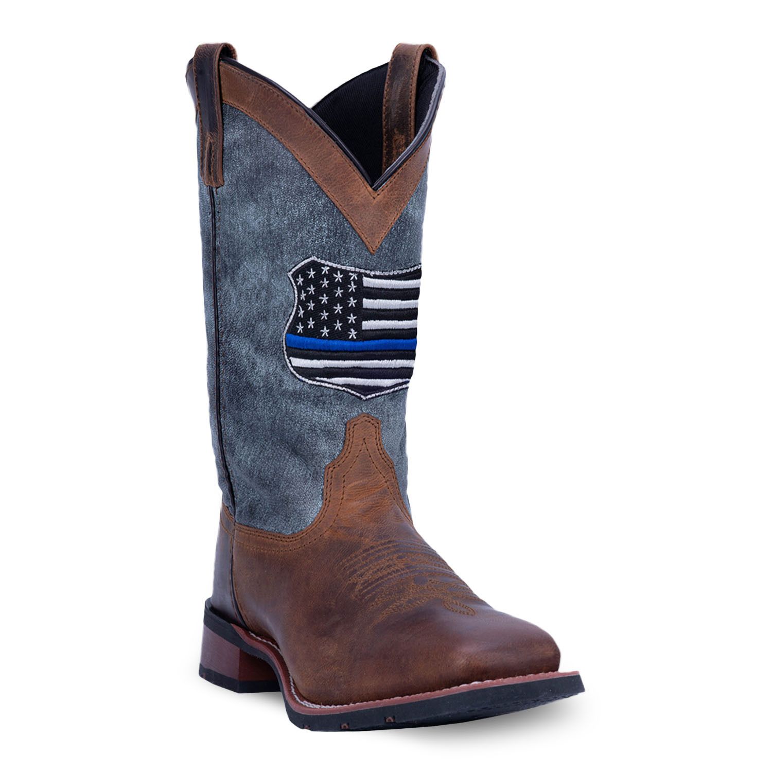 blue ostrich boots