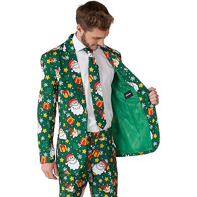 Men's Suitmeister Santa Elves Christmas Holiday Novelty Suit Set