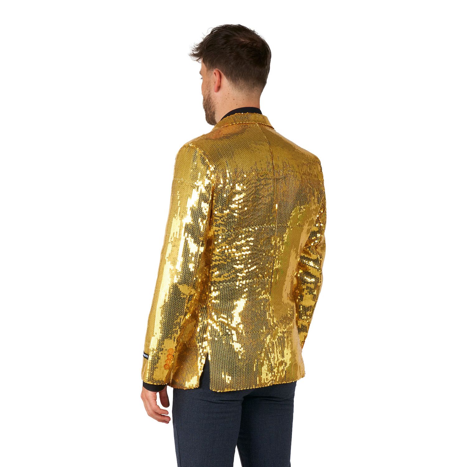 Men's Suitmeister Gold-Tone Sequin Novelty Blazer By OppoSuits