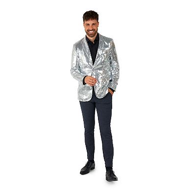 Men's Suitmeister Silver-Tone Sequin Novelty Blazer by OppoSuits