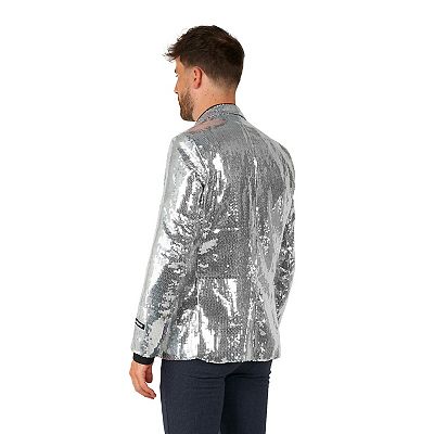 Men s Suitmeister Silver Tone Sequin Novelty Blazer by OppoSuits
