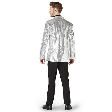 Men's Suitmeister Silver-Tone Sequin Novelty Blazer by OppoSuits