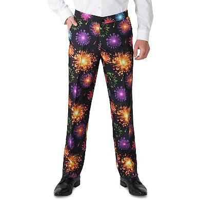 Men's Suitmeister Fireworks Christmas Holiday Slim-Fit Novelty Suit Set