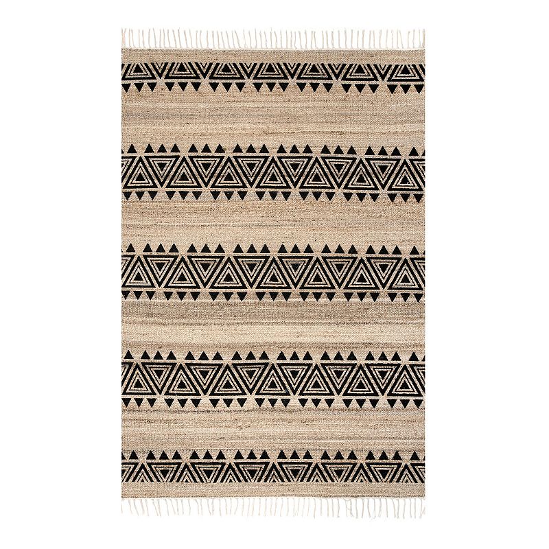 nuLOOM Giuliana Fiesta Stripes Area Rug, Beig/Green, 5X8 Ft