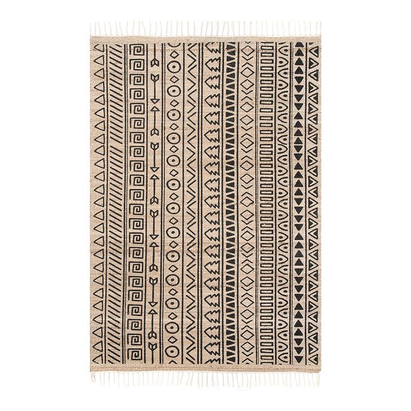 nuLOOM Harmoni Ethnic Stripes Area Rug, Beig/Green, 5X8 Ft