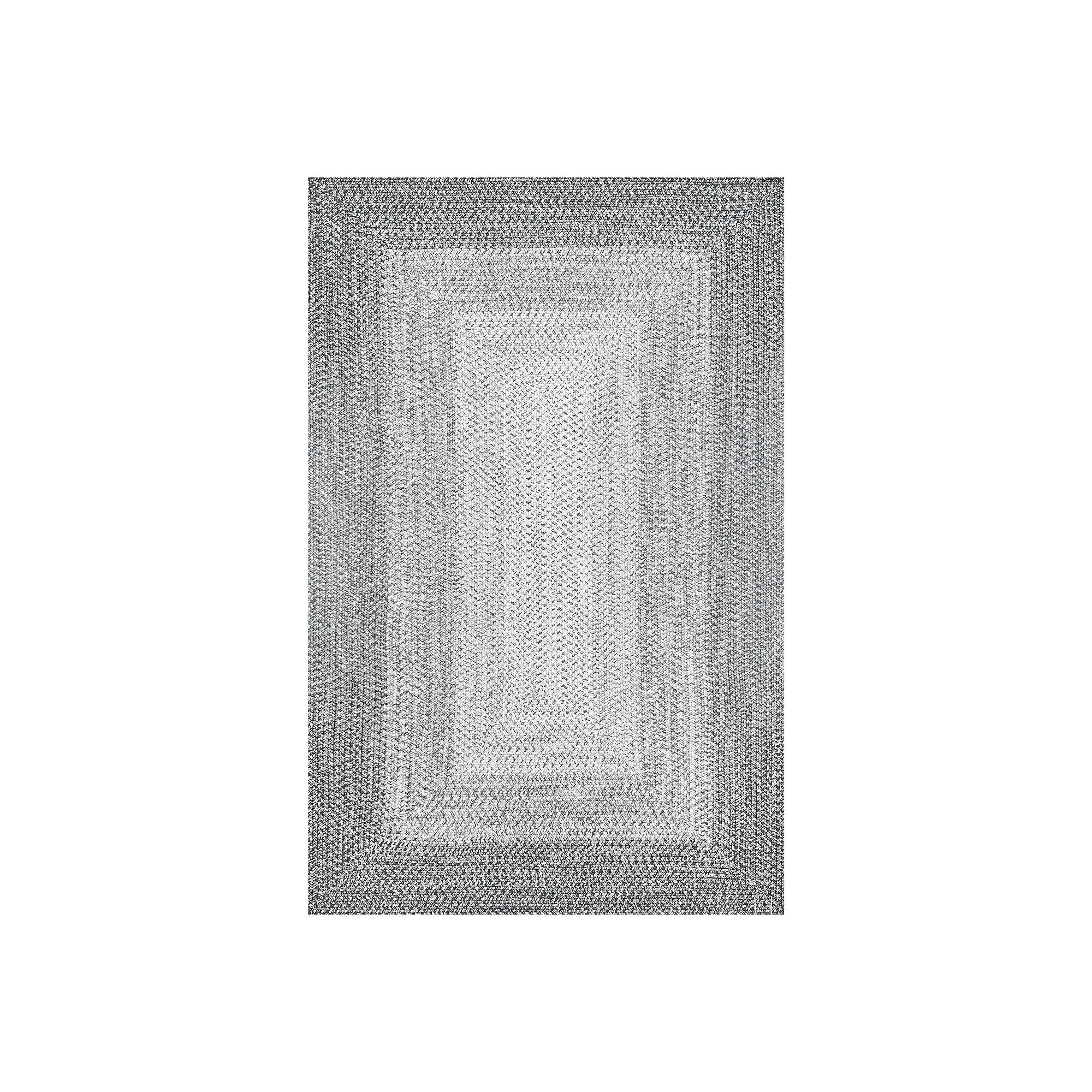 nuLOOM Jayda Braided Gradience Indoor/Outdoor Area Rug, Light Gray