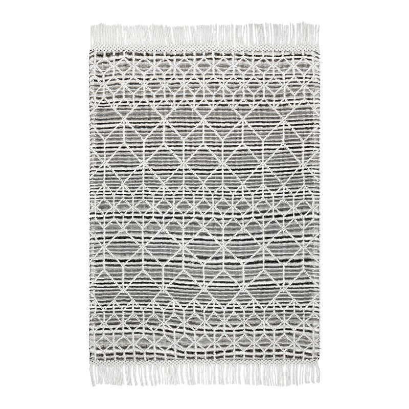 nuLOOM Hadassah Hand Woven Contemporary Tassels Area Rug, Grey, 7.5X9.5 Ft