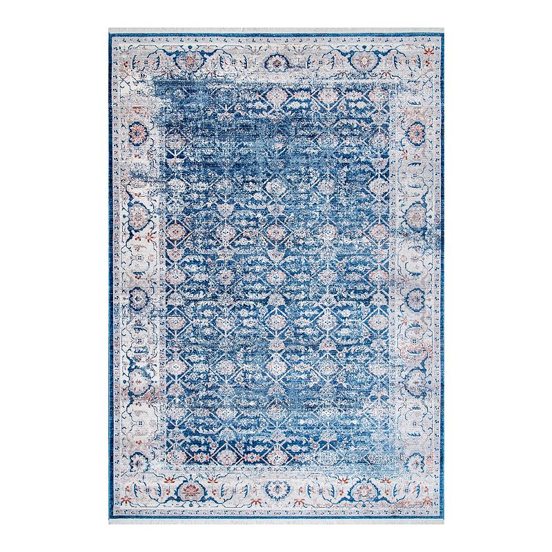 nuLOOM Fernanda Faded Persian Area Rug, Blue, 5X8 Ft