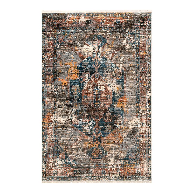 nuLOOM Kori Vintage Medallion Area Rug, Beig/Green, 5X8 Ft