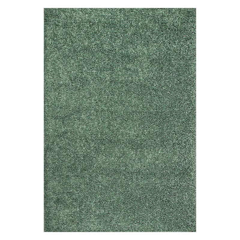 nuLOOM Kara Solid Shag Area Rug, Green, 3X8 Ft
