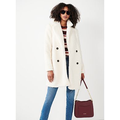 Women's Nine West Double Breasted Teddy Coat