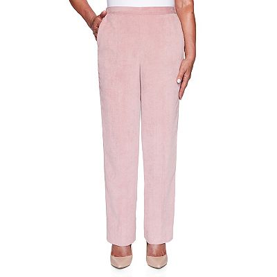 Petite Alfred Dunner Textured Straight Leg Corduroy Pants