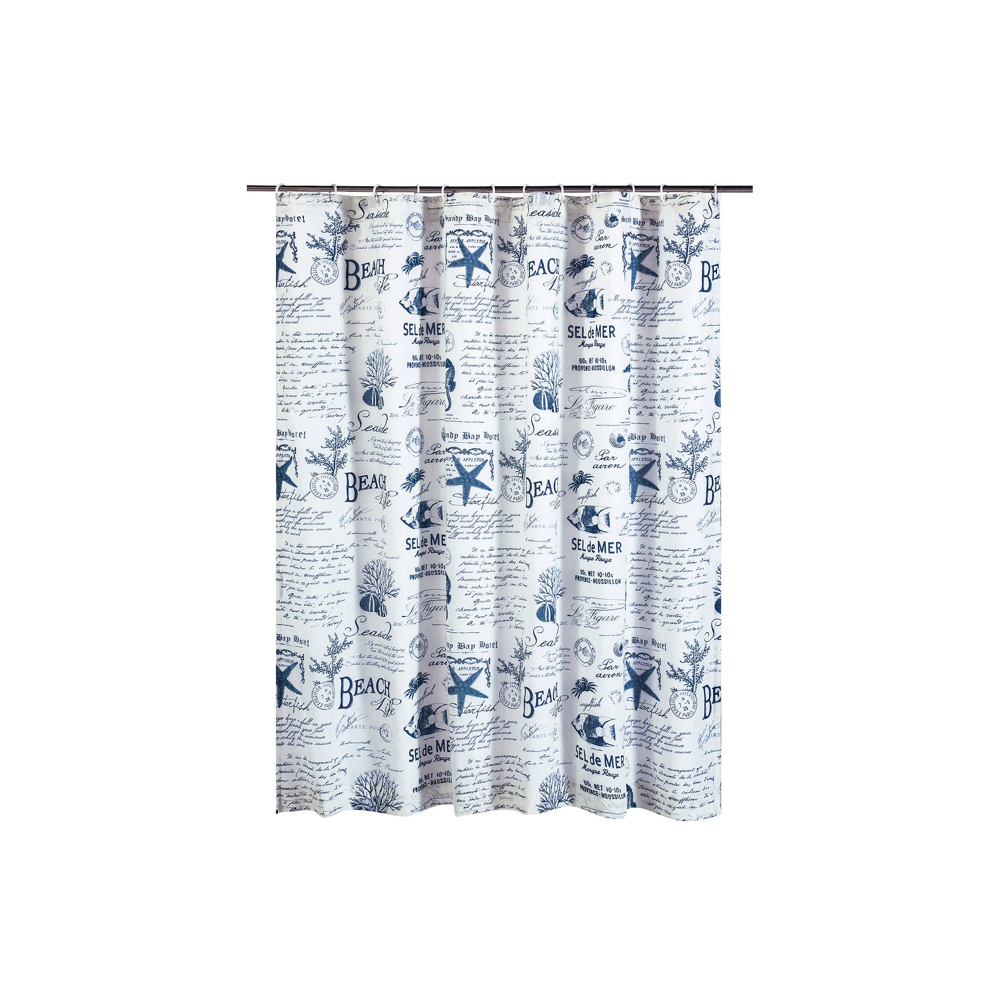 Levtex Home Beach Life Shower Curtain, Size: 72X72, Blue