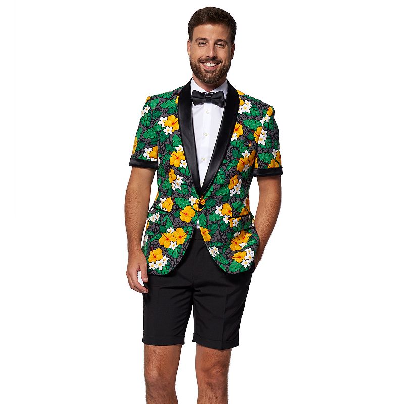 Mens OppoSuits Tropical Treasure Novelty Summer Tuxedo Suit & Tie Set, Siz